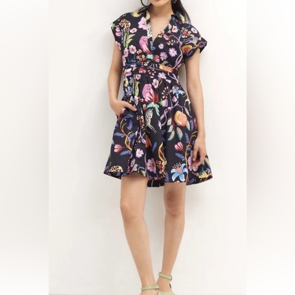 Anthropologie Maeve Floral V-Neck Dress SZ S - Picture 2 of 10